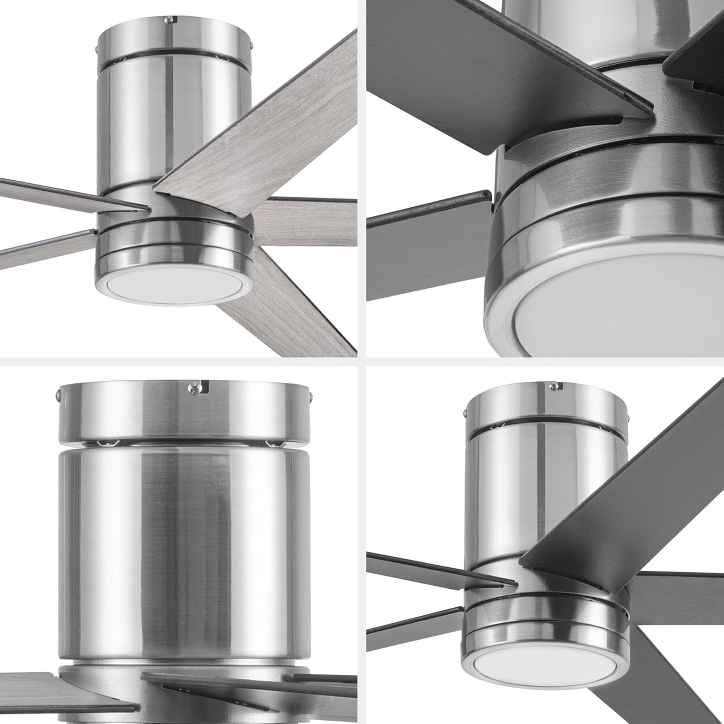 Honeywell Graceshire 52” Ceiling Fan with LED Light and Remote, Brushed Nickel