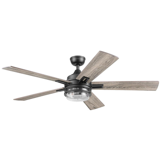 Honeywell Myers Park 52" Ceiling Fan w/ Remote, & Reversible Blades, Matte Black