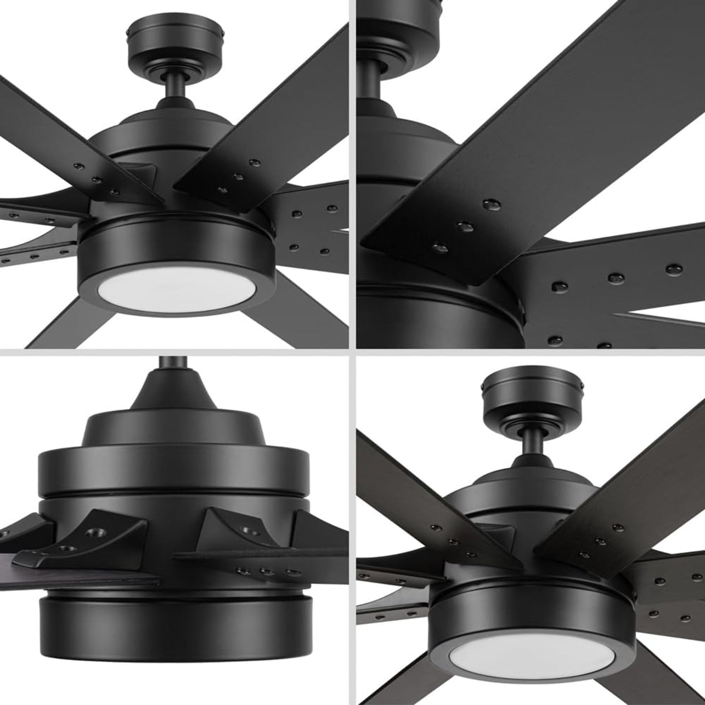 Honeywell Xerxes 62" Ceiling Fan w/ Remote Control, & Reversible Blades, Black