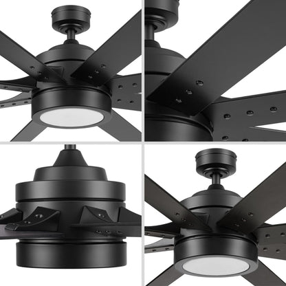 Honeywell Xerxes 62" Ceiling Fan w/ Remote Control, & Reversible Blades, Black