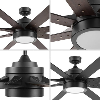 Honeywell Xerxes 70" Ceiling Fan w/ Remote Control, & Reversible Blades, Black