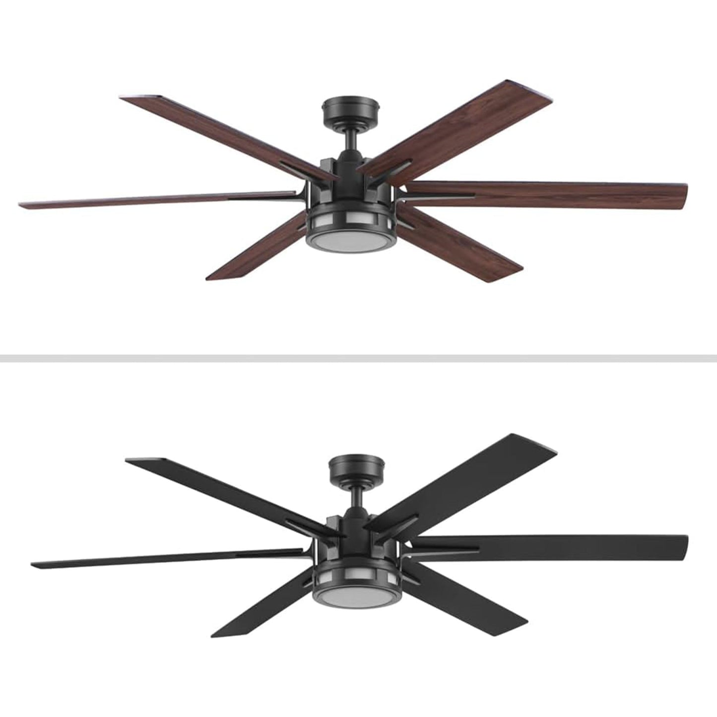 Honeywell Kaliza Ceiling Fan, Color Changing LED and Remote Control, 60", Black