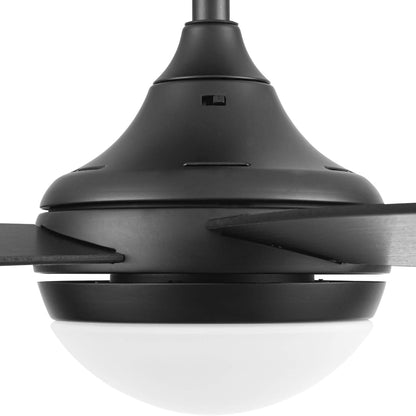 Prominence Home Ashby 52" Ceiling Fan w/Light, Remote, & 5 Blades, Black/Ebony