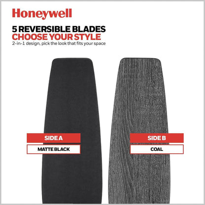 Honeywell 48" Contemporary Ceiling Fan, LED Light, Remote Control, Carmel, Black