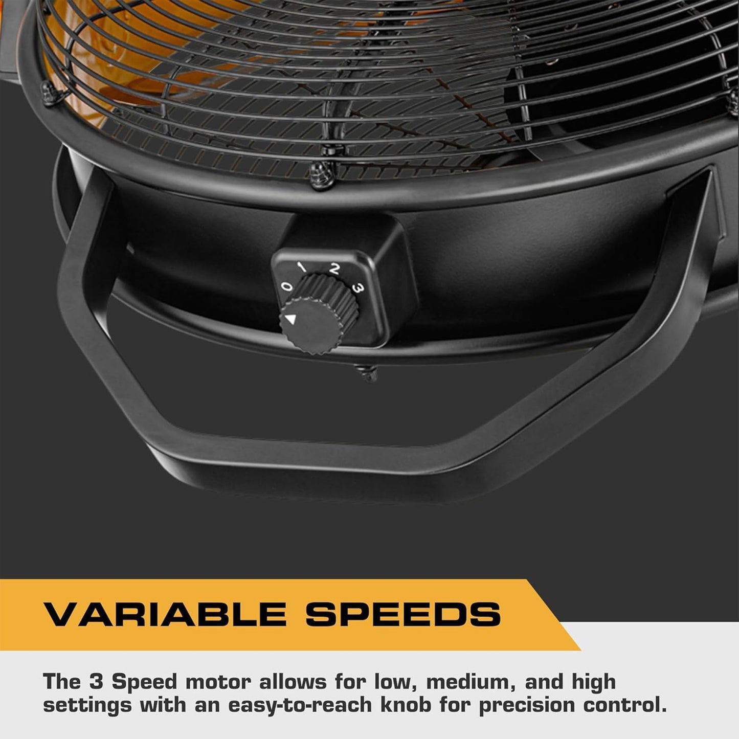 Mule 18" Fan XL, Dual Height Ceiling Mounting Options, Standard 3-Prong Plug