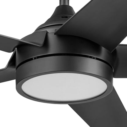 Honeywell Byard 52” Ceiling Fan with LED Light and Remote Control, Matte Black