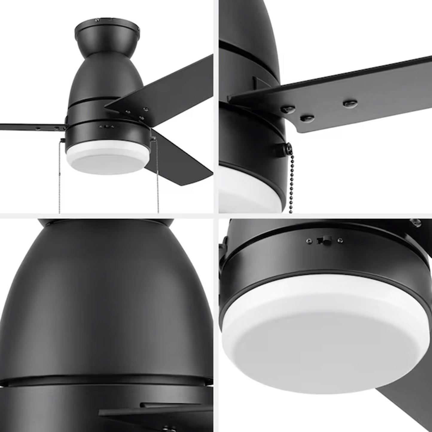 Prominence Home Fawn 44" Ceiling Fan w/Light, Remote, & 3 Blades, Black/Chestnut