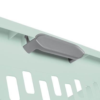 Sterilite Laundry Basket, 2 Bushel Plastic Hamper with Handles, Mint, 6 Pack