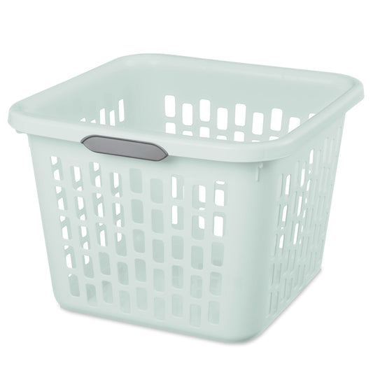 Sterilite Laundry Basket, 1.5 Bushel Plastic Hamper with Handles, Mint, 24 Pack