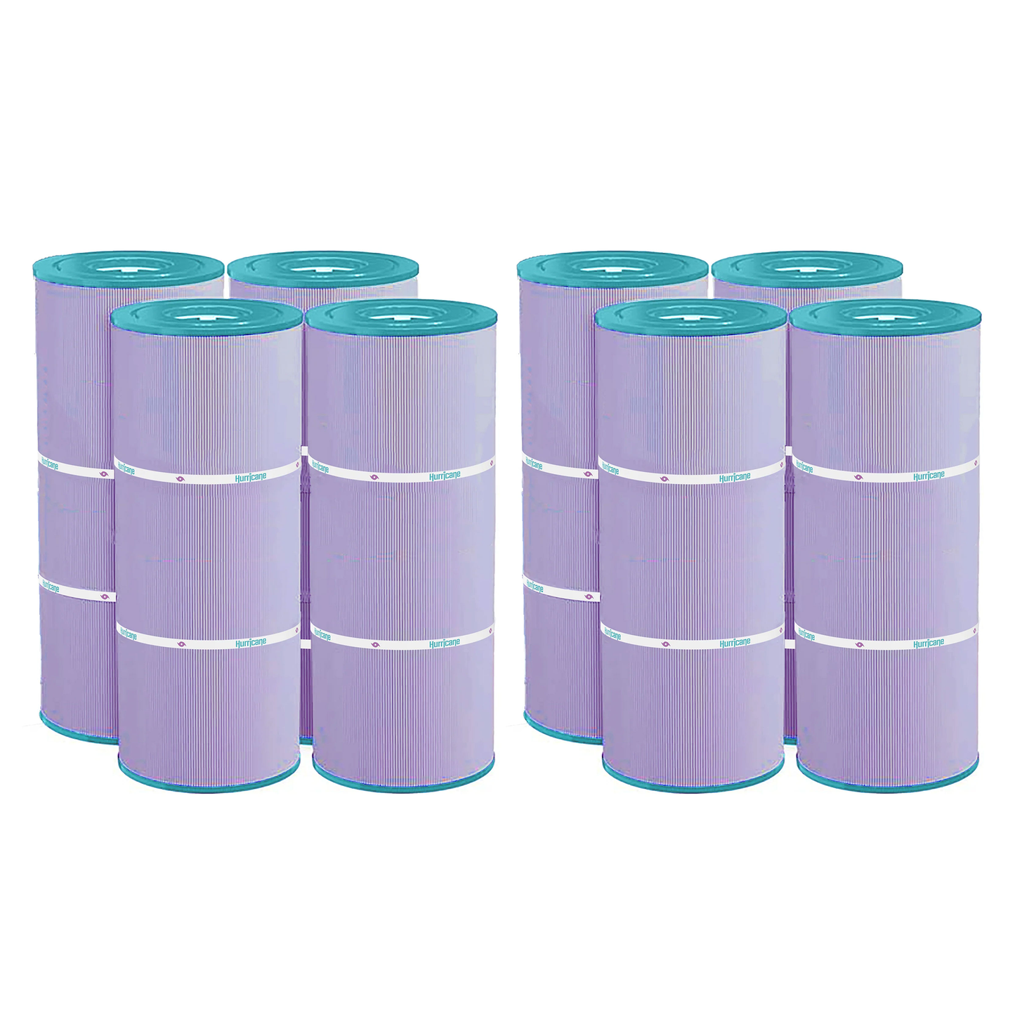Hurricane 8 Pack HF56SV-04P Platinum Purple Pool Filter Cartridge Replacement