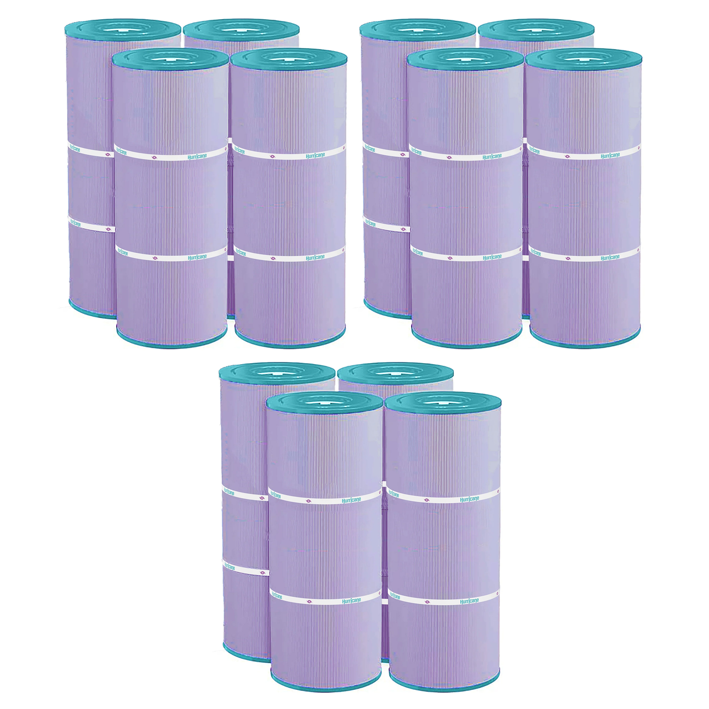 Hurricane 12 Pack HF56SV-04P Platinum Purple Pool Filter Cartridge Replacement