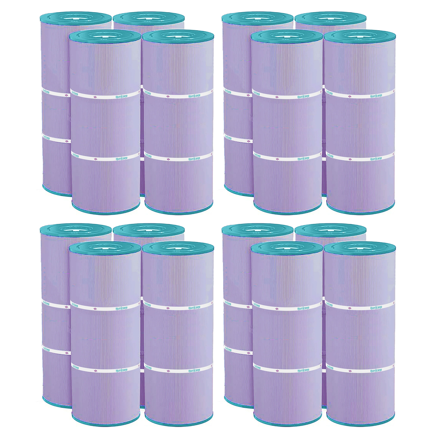 Hurricane 16 Pack HF56SV-04P Platinum Purple Pool Filter Cartridge Replacement