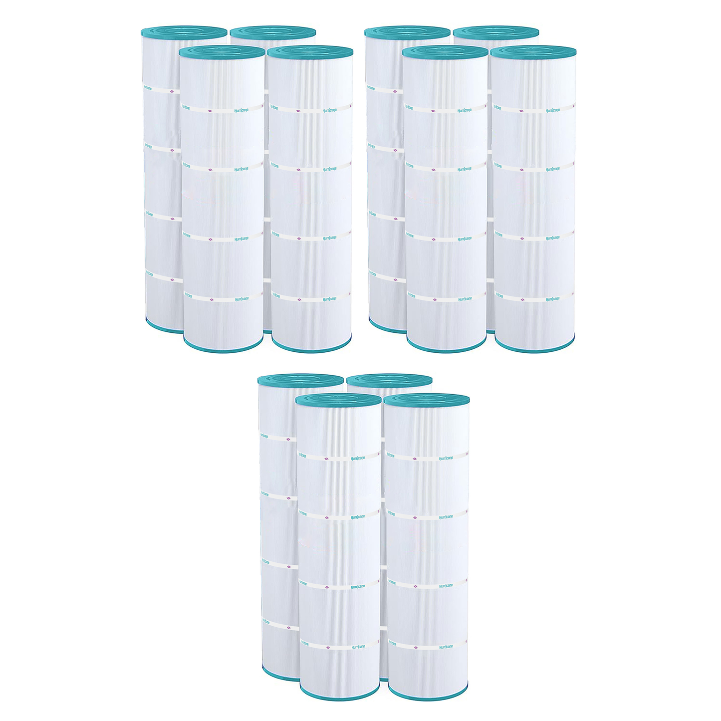 Hurricane 12 Pack HF7487-04 Advanced Pool and Spa Filter Cartridge Replacement