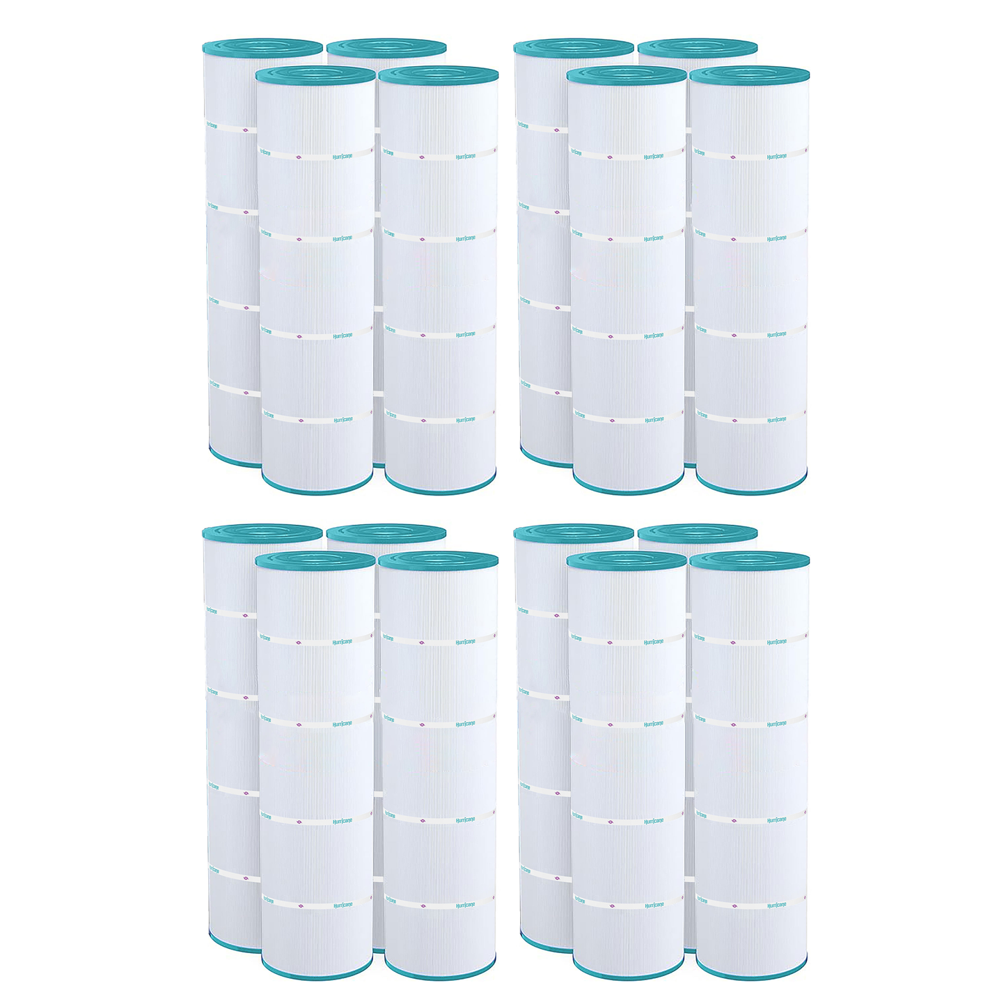 Hurricane 16 Pack HF7487-04 Advanced Pool and Spa Filter Cartridge Replacement