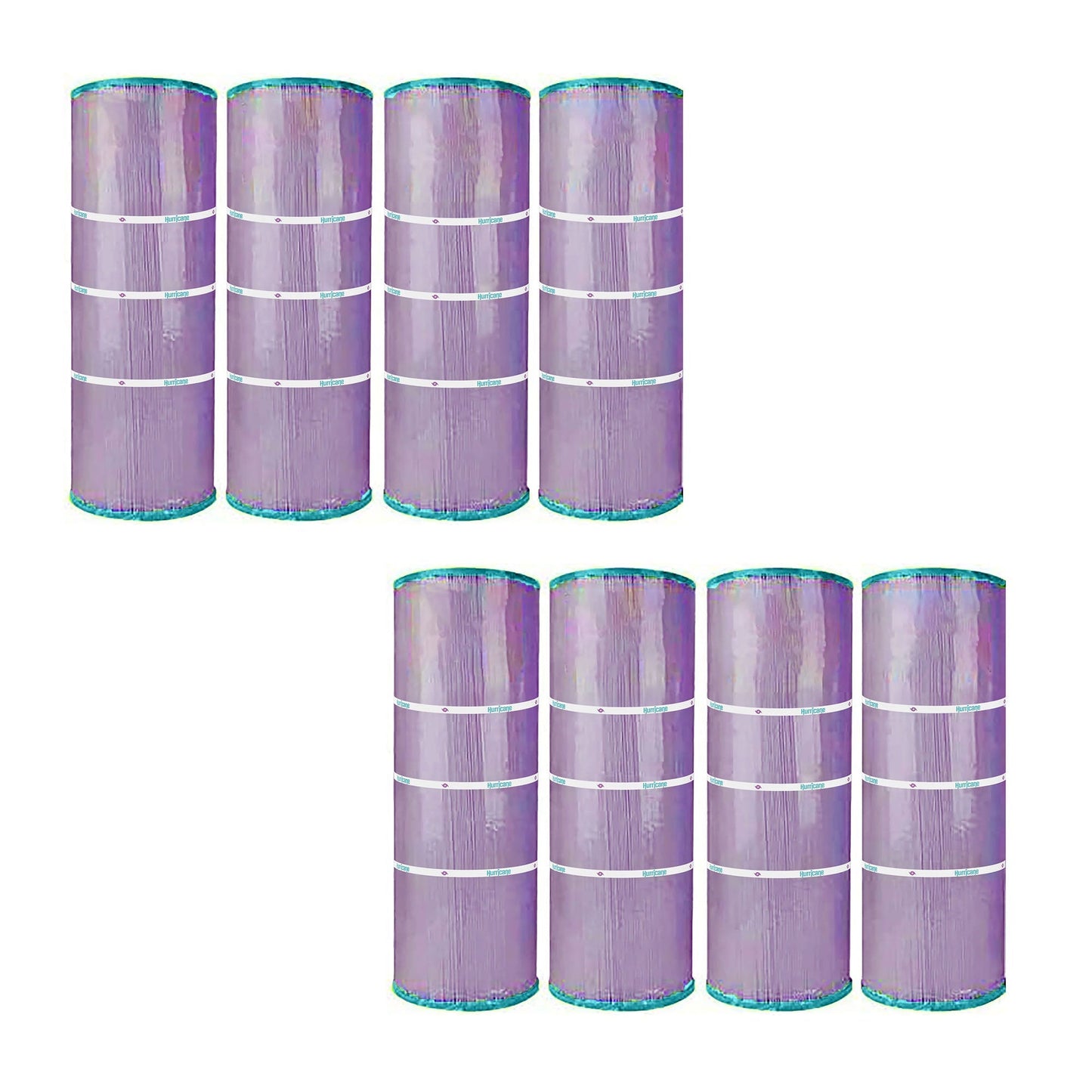 Hurricane 8 Pack HF7477-04P Platinum Purple Pool and Spa Cartridge Replacement