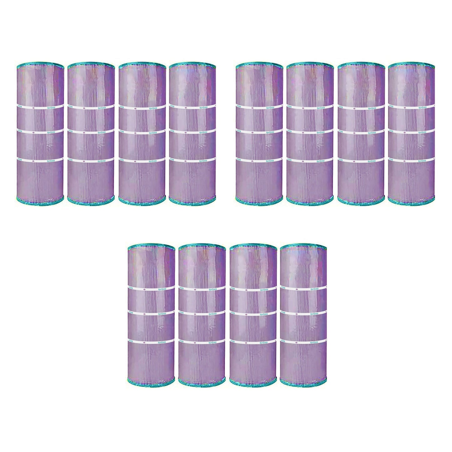 Hurricane 12 Pack HF7477-04P Platinum Purple Pool and Spa Cartridge Replacement