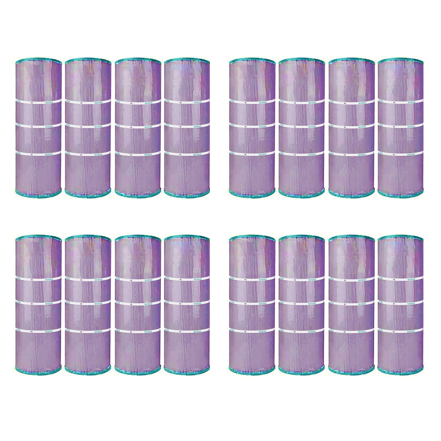 Hurricane 16 Pack HF7477-04P Platinum Purple Pool and Spa Cartridge Replacement