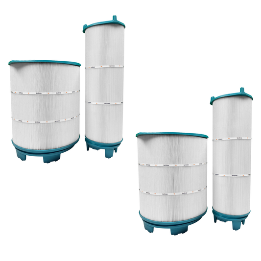 Hurricane 2 Pack HF-STR-SET Advanced Pool Filter Cartridge Inner Outer 21" Set
