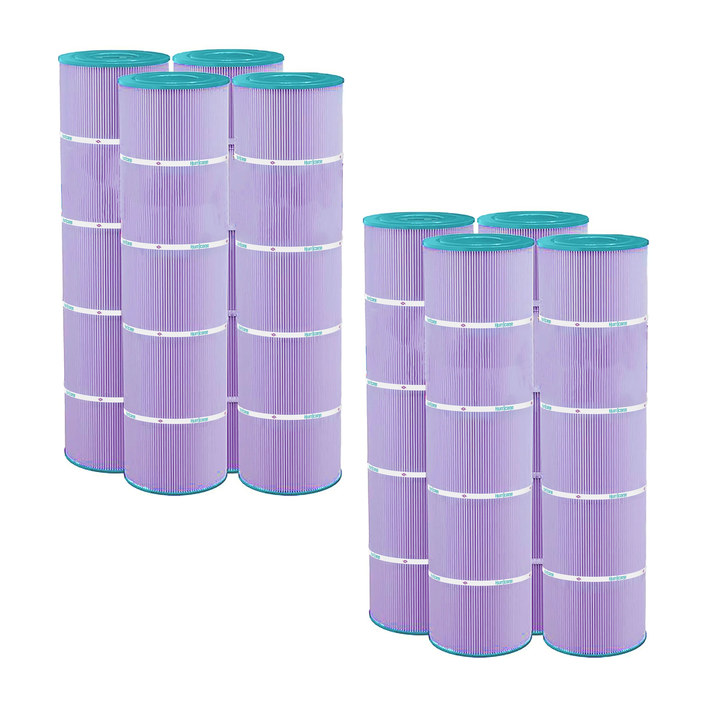 Hurricane 8 Pack HF7459-04P Platinum Purple Pool Filter Cartridge Replacement