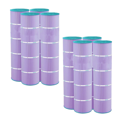 Hurricane 8 Pack HF7459-04P Platinum Purple Pool Filter Cartridge Replacement