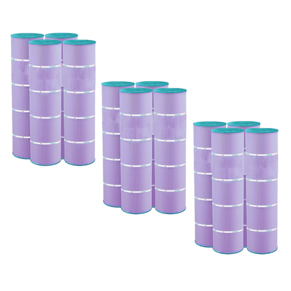Hurricane 12 Pack HF7459-04P Platinum Purple Pool Filter Cartridge Replacement