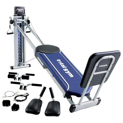 Total Gym Evolve Home Fitness Full Body Workout Exercise Equipment Machine, Blue
