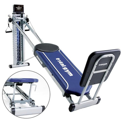 Total Gym Evolve Home Fitness Full Body Workout Exercise Equipment Machine, Blue