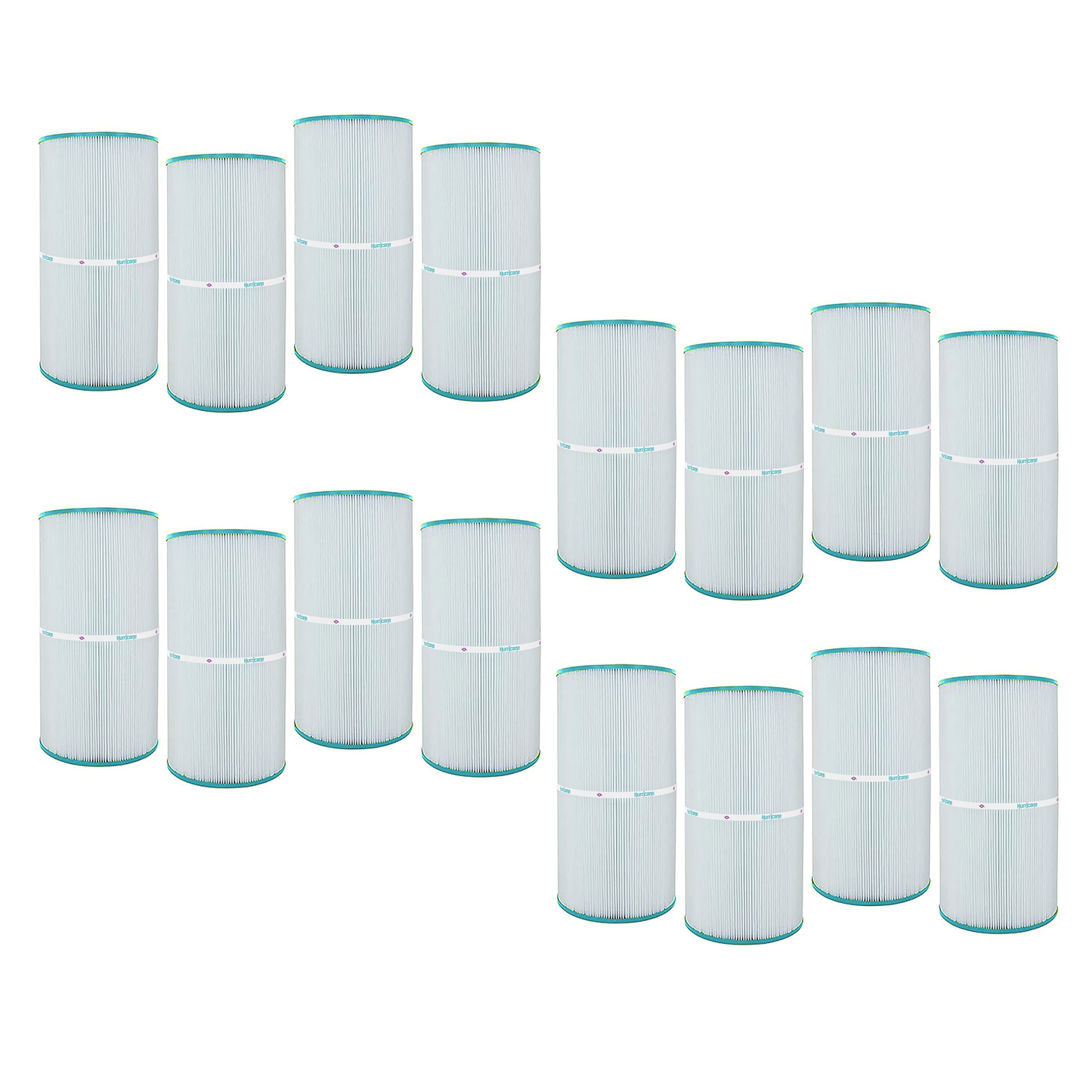 Hurricane 16 Pack HF7469-04 Advanced Pool and Spa Filter Cartridge Replacement