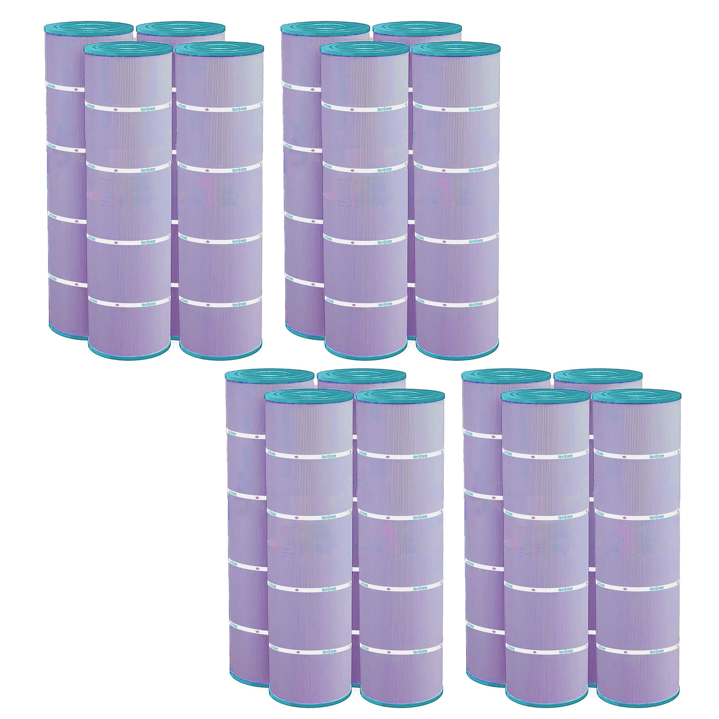 Hurricane 16 Pack HF7487-04P Platinum Purple Spa Filter Cartridge Replacement