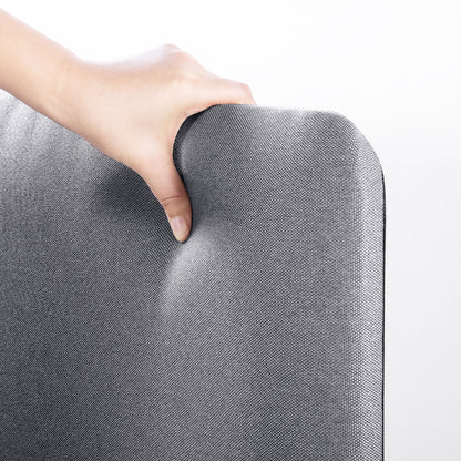 Mellow KERT Metal and Wood Platform Bed Frame with Upholstered Headboard, Full