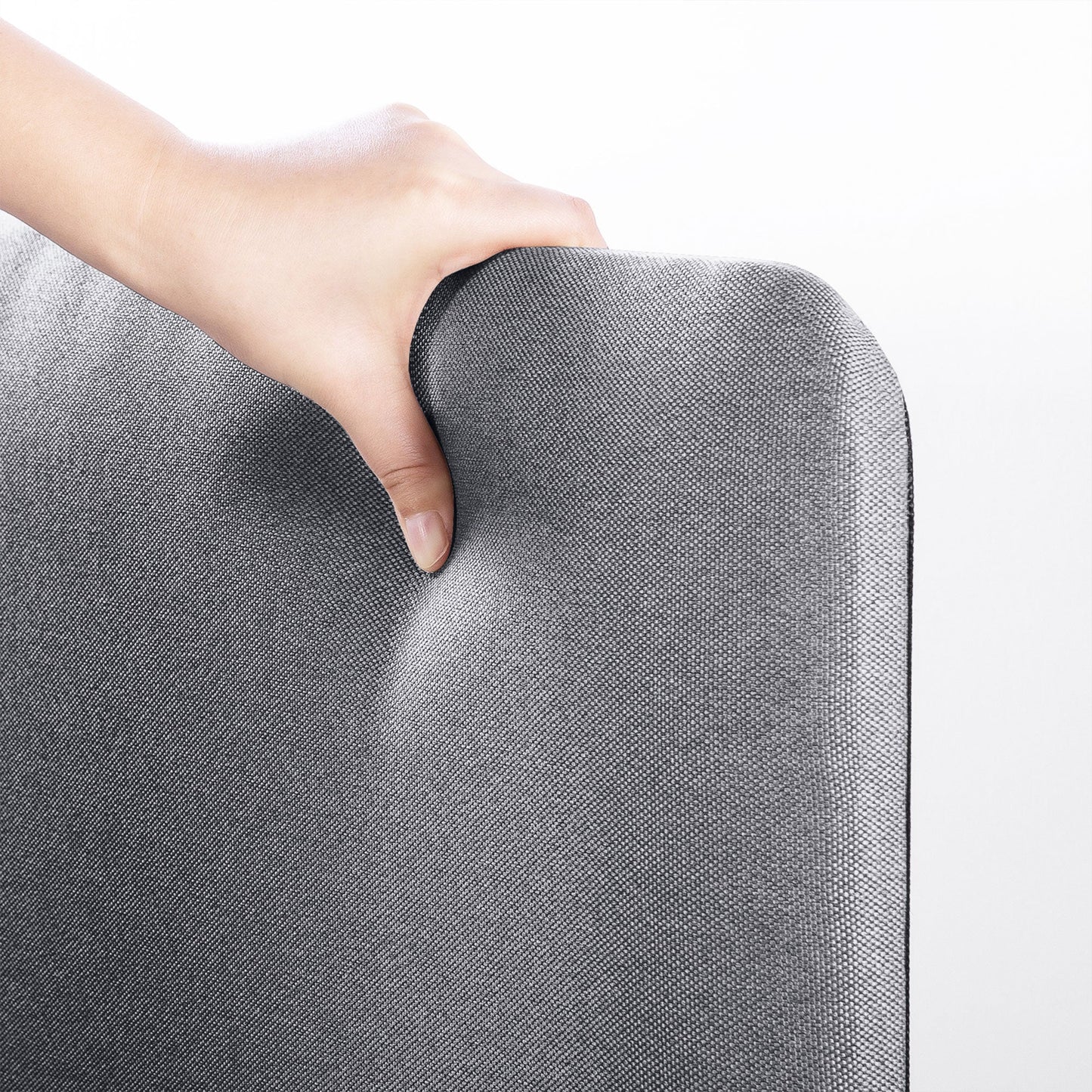 Mellow KERT Metal and Wood Platform Bed Frame with Upholstered Headboard, Queen