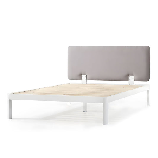 Mellow KERT Metal and Wood Platform Bed Frame with Upholstered Headboard, Full