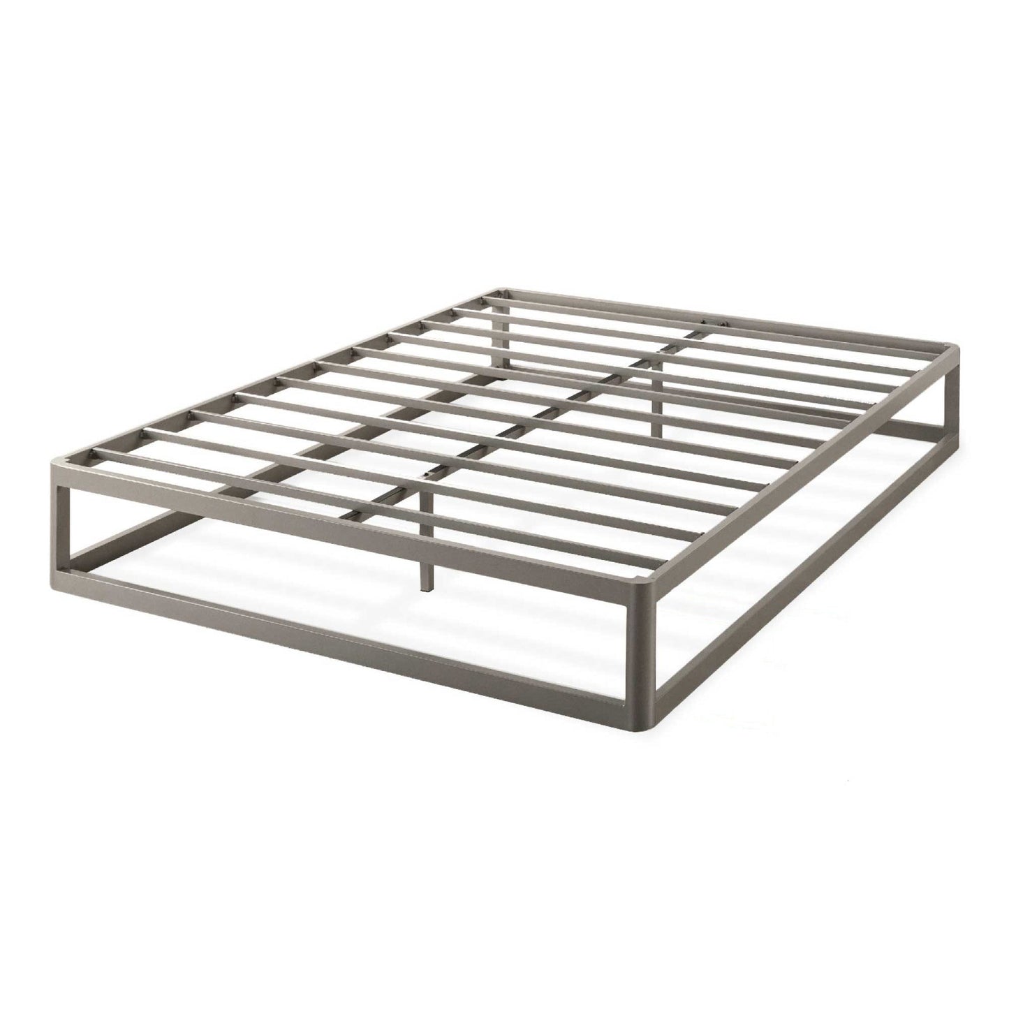Mellow Ace of Base Metal Platform Low Profile Bed Frame, Round 12 Inch, King