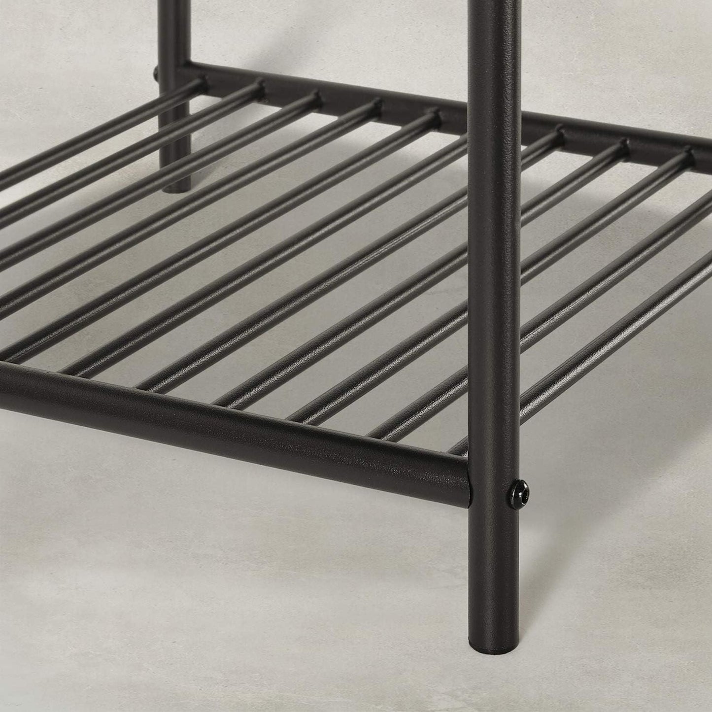 Mellow KODI Square Multipurpose End and Side Table Set with Storage Shelf, Black