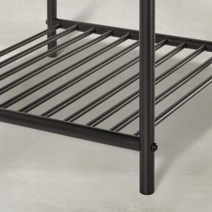 Mellow KODI Square Multipurpose End and Side Table Set with Storage Shelf, Black