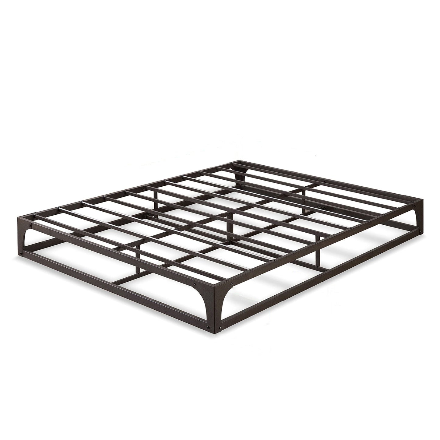 Mellow Ace of Base Metal Platform Low Profile Bed Frame, Hinged 12 Inch, Queen