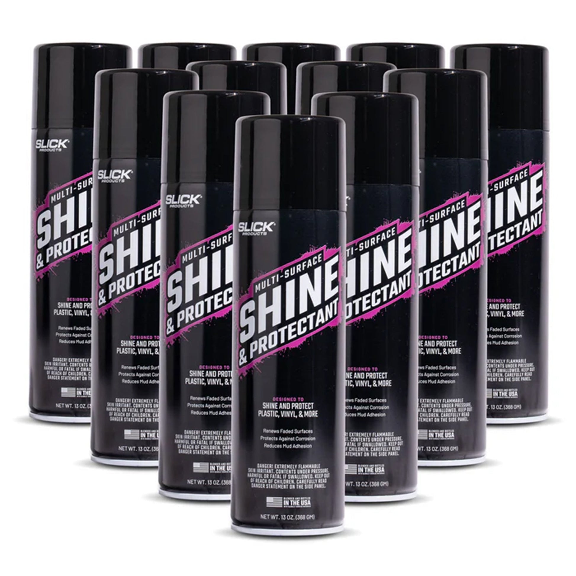 Slick Products 12 Pack Multi-Surface Shine & Protectant High Gloss Clear Spray - Find Fresh Goods