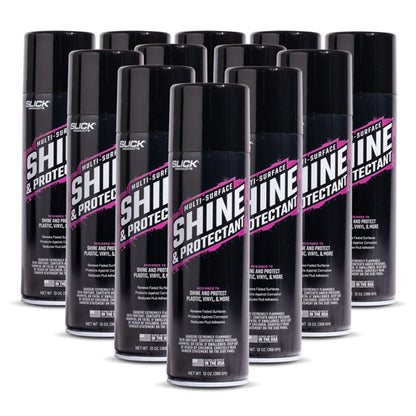 Slick Products 12 Pack Multi-Surface Shine & Protectant High Gloss Clear Spray - Find Fresh Goods