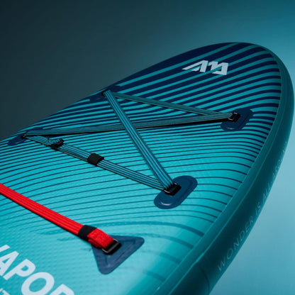 Aqua Marina Vapor Inflatable Paddle Board, Pump, Backpack, Leash, Light Blue