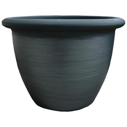The HC Companies Sevilla Self-Watering Pot with Internal Disk 12", Painted Black