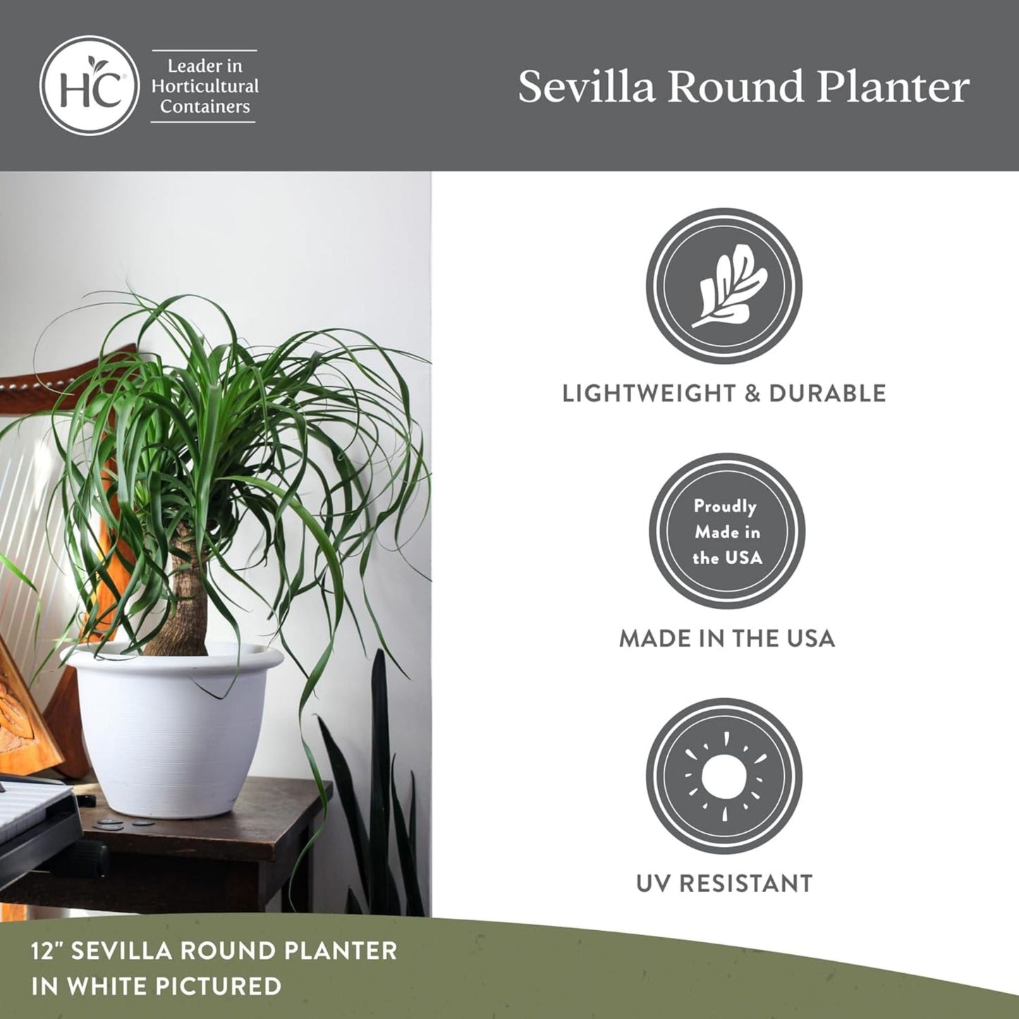 The HC Companies Sevilla Self-Watering Pot with Internal Disk 16", Terra Cotta