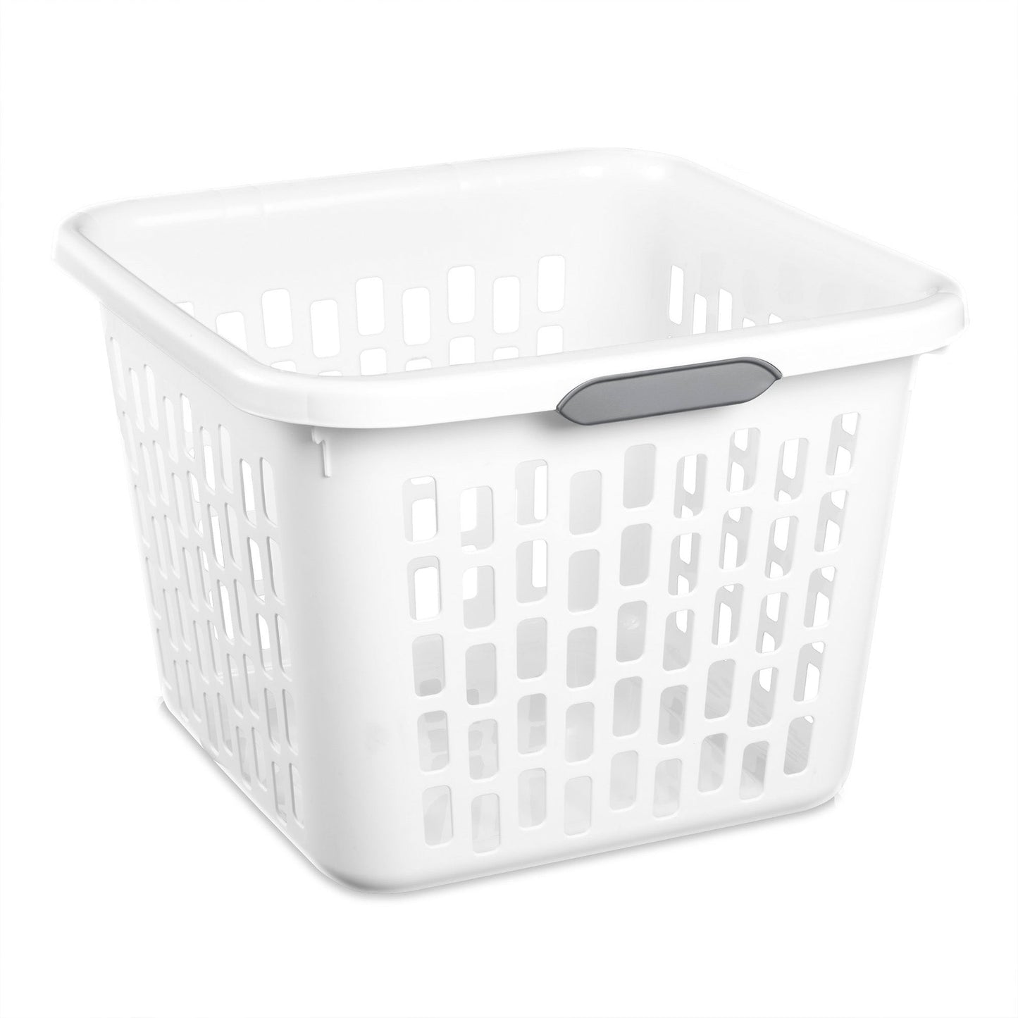 Sterilite Laundry Basket, 1.5 Bushel Plastic Hamper with Handles, White, 18 Pack