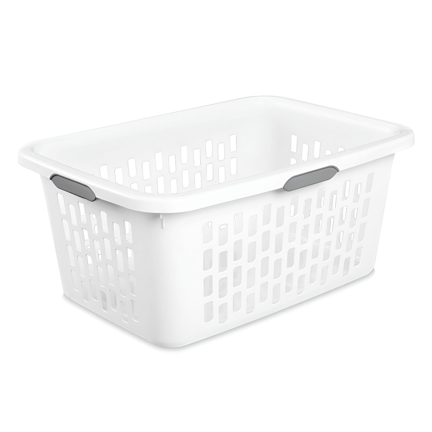 Sterilite Laundry Basket, 2 Bushel Plastic Hamper with Handles, White, 18 Pack