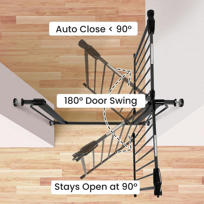 BalanceFrom Walk Thru Safety Gate, Fits 29.1-33.8" Openings, 36” Tall, Graphite