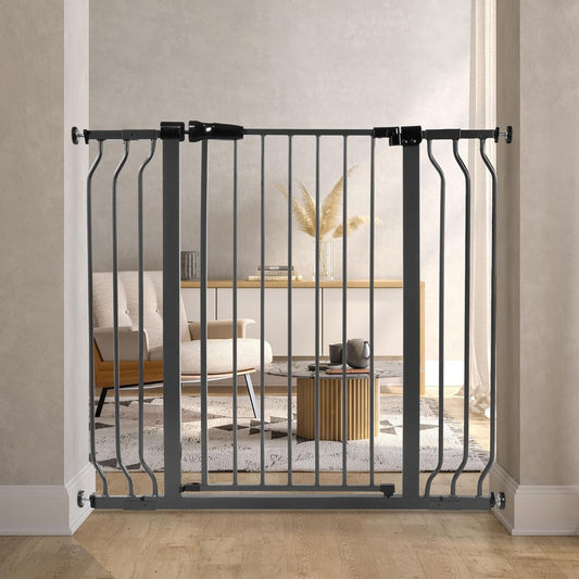 BalanceFrom Walk Thru Safety Gate, Fits 29.1-43.3" Openings, 36” Tall, Graphite