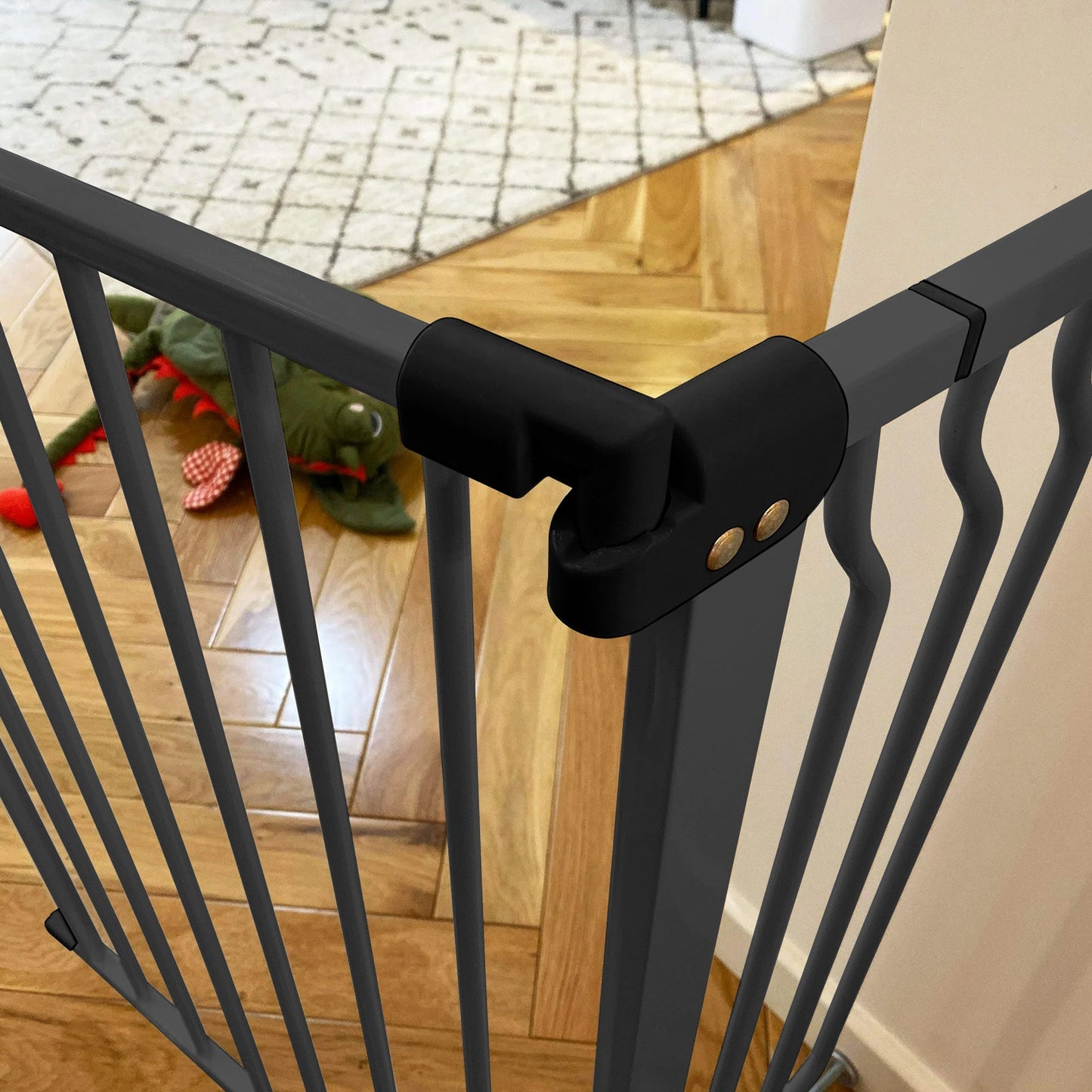 BalanceFrom Walk Thru Safety Gate, Fits 29.1-43.3" Openings, 36” Tall, Graphite