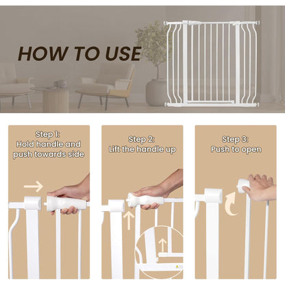 BalanceFrom Walk Thru Safety Gate, Fits 29.1-43.3" Openings, 36” Tall, White