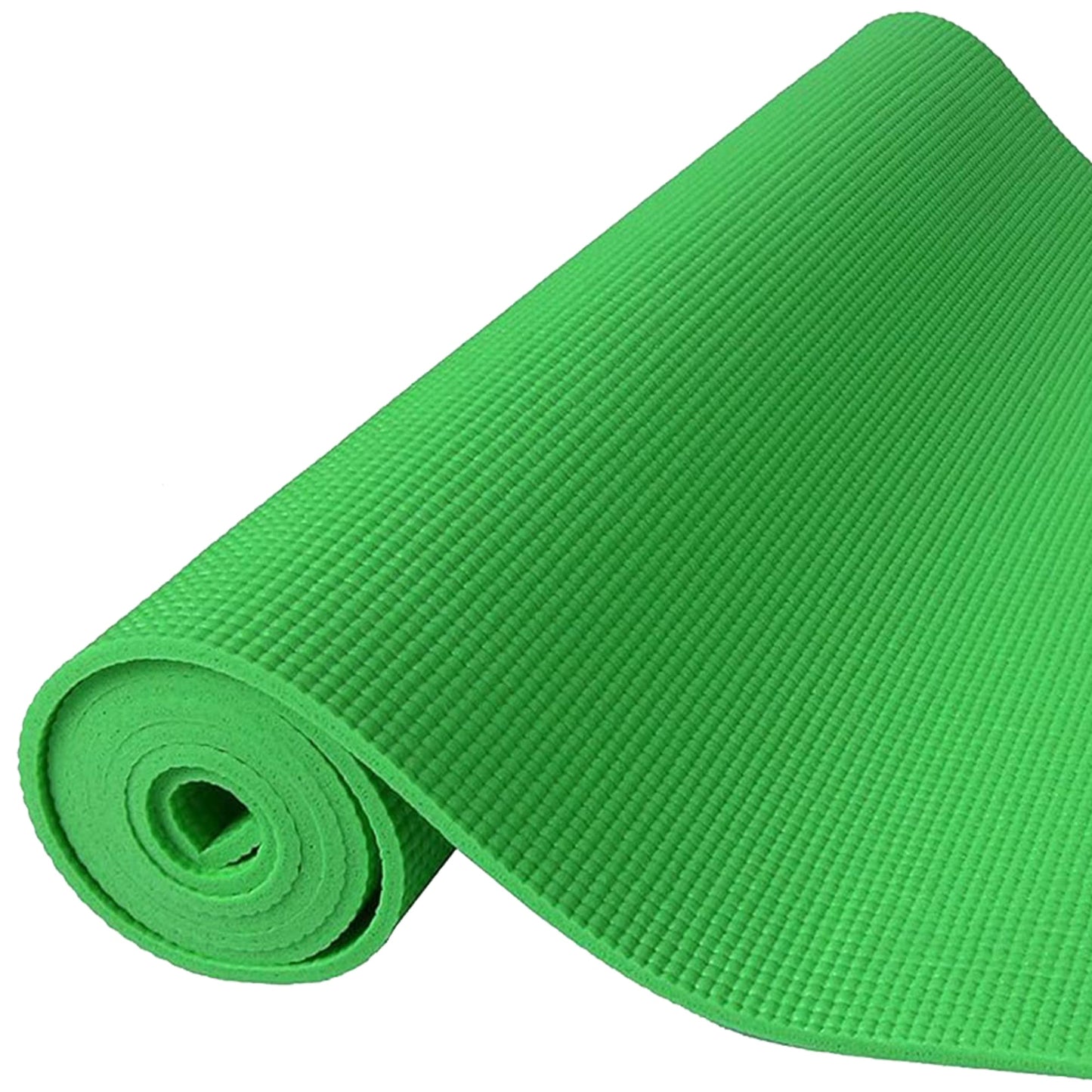 Fitvids 1/4” High Density Thick Non Slip Workout Yoga Mat and Carry Strap, Green