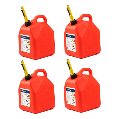 Scepter 5 Gallon SmartControl Leak Proof Fuel Storage Jerry Can, FG4G511, 4 Pack - Find Fresh Goods