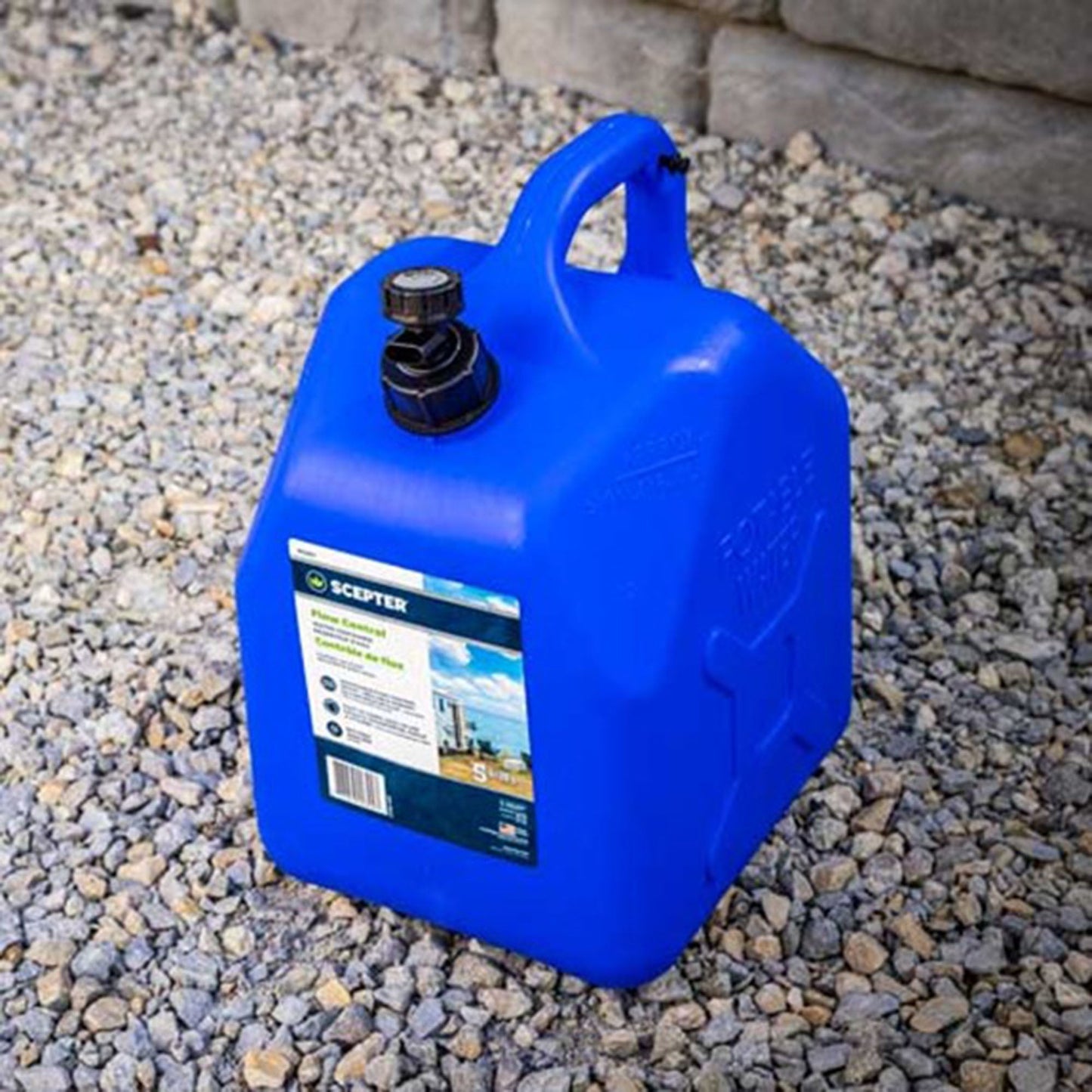 Scepter 5 Gallon Leak Proof Water Jug Storage Container & Handle, Spigot, 4 Pack